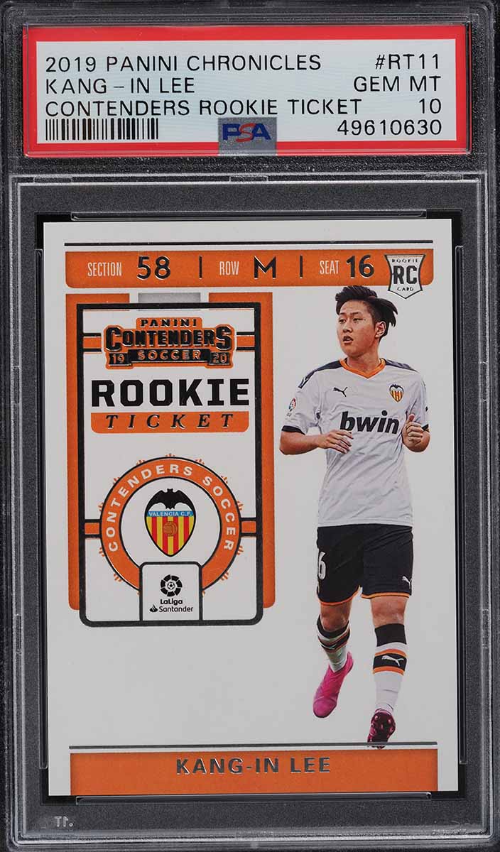 2019 Panini Chronicles Contenders Ticket Kang-In Lee ROOKIE #RT-11 PSA 10 GEM