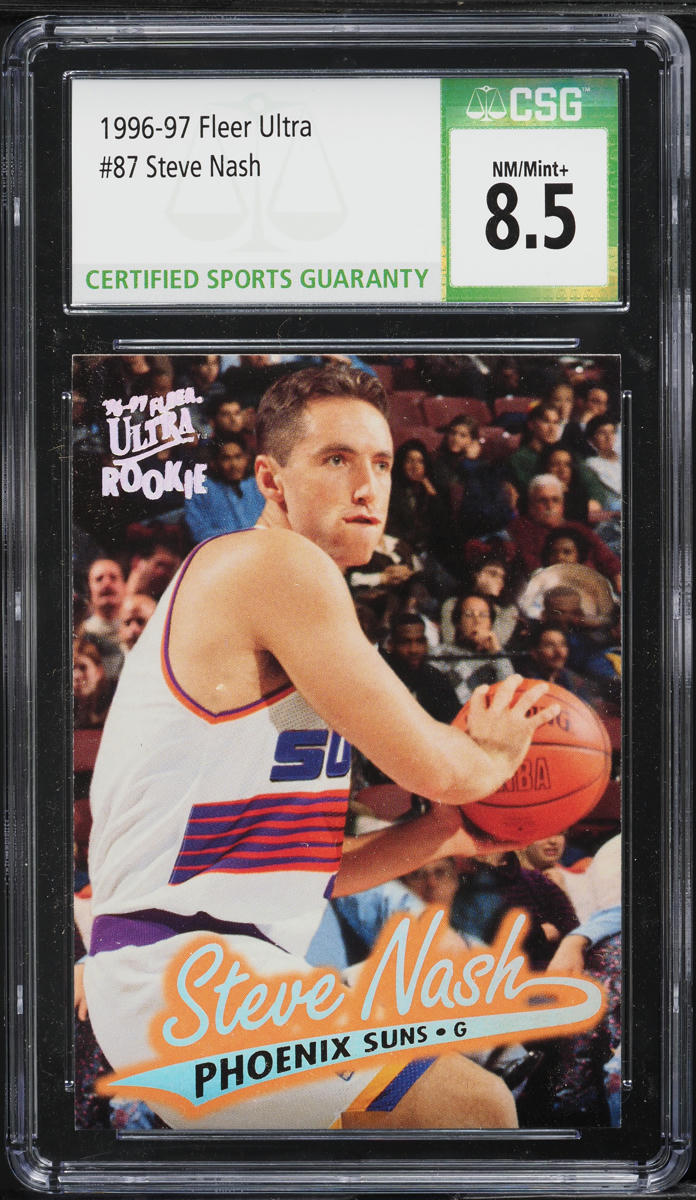 1996 Ultra Basketball Steve Nash ROOKIE #87 CSG 8.5 NM-MT+