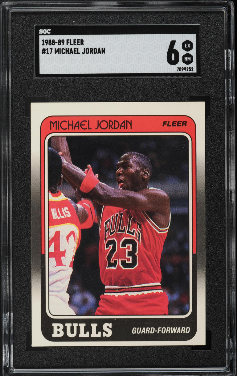 1988 Fleer Basketball Michael Jordan #17 SGC 6 EXMT
