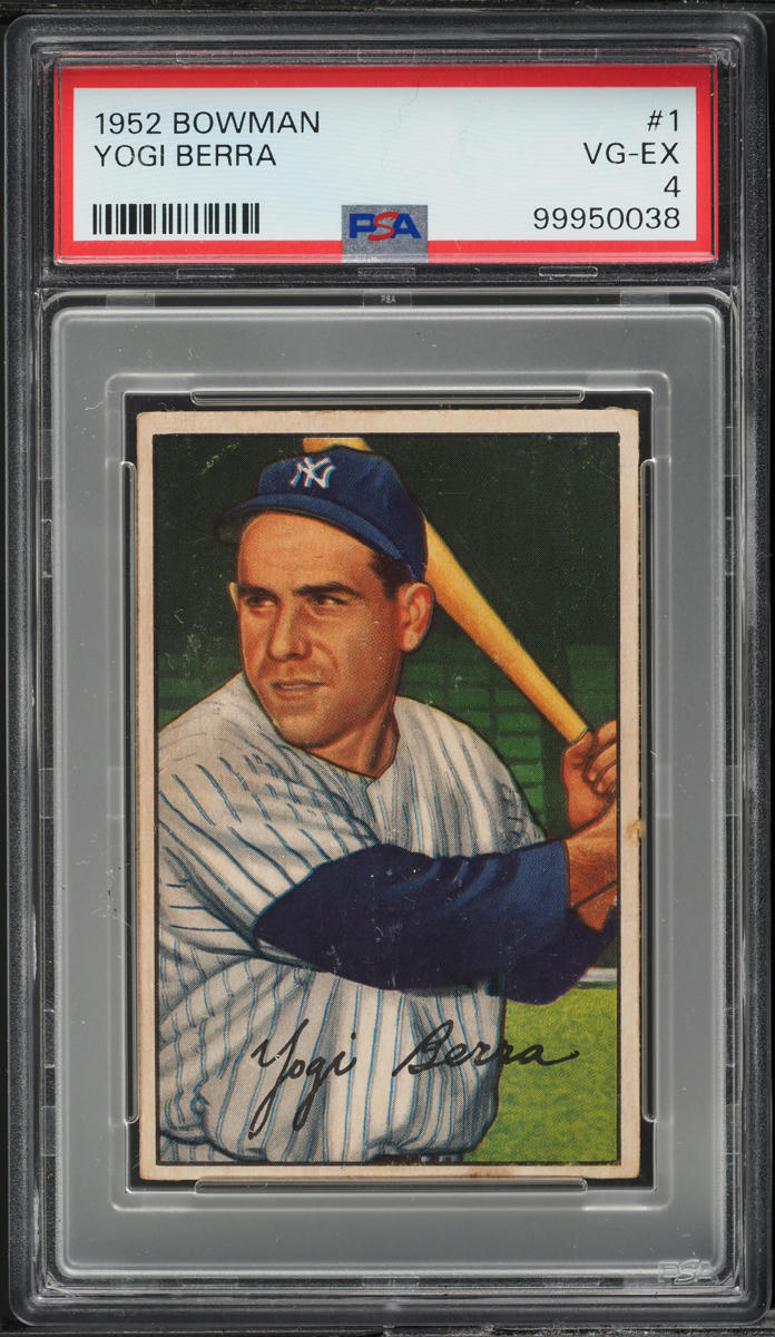 1952 Bowman Yogi Berra #1 PSA 4 VGEX