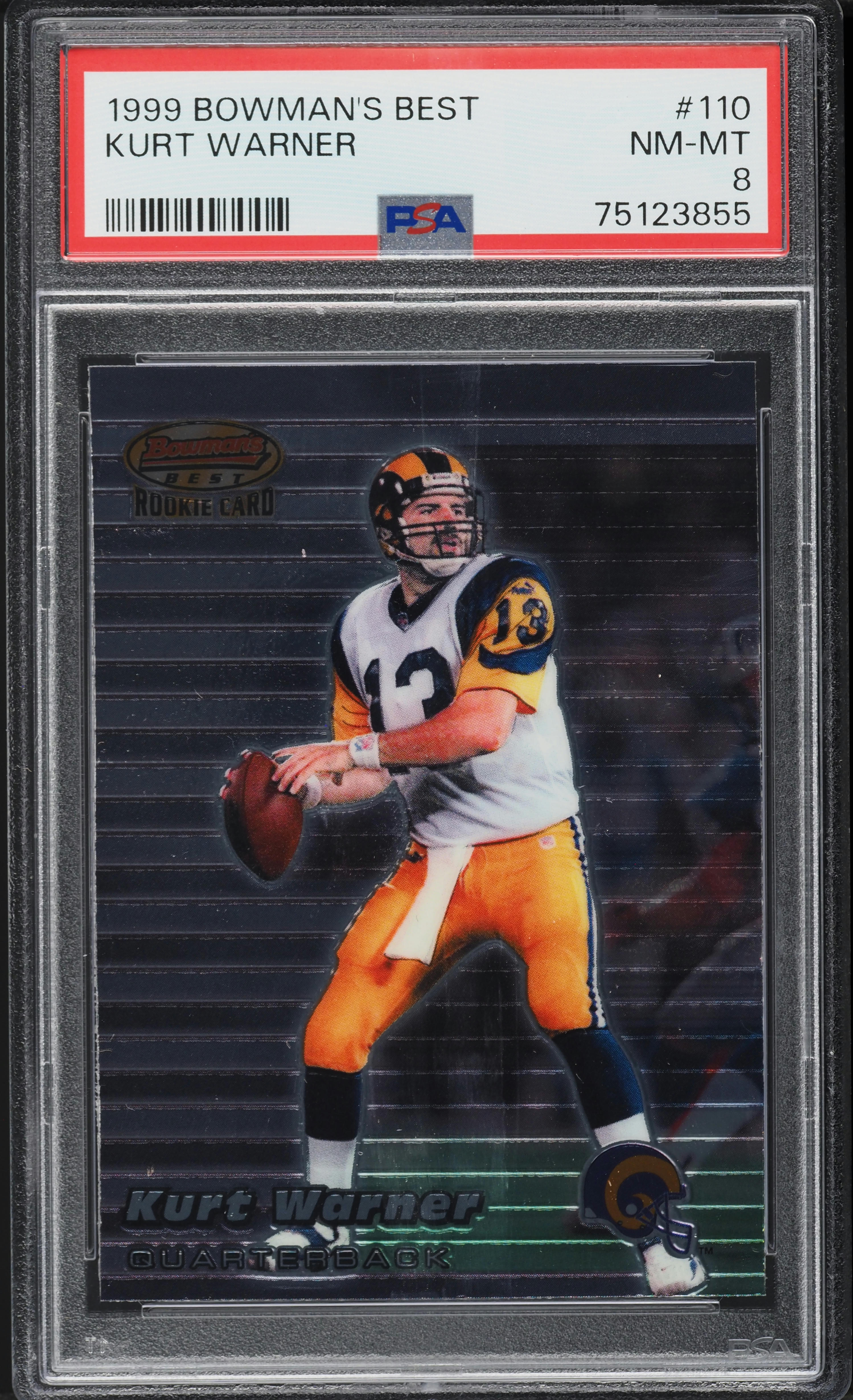 1999 Bowman's Best Kurt Warner ROOKIE #110 PSA 8 NM-MT