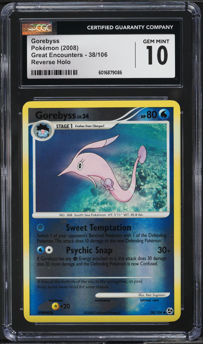 2008 Pokemon DP Great Encounters Reverse Holo Gorebyss #38 CGC 10 GEM MINT