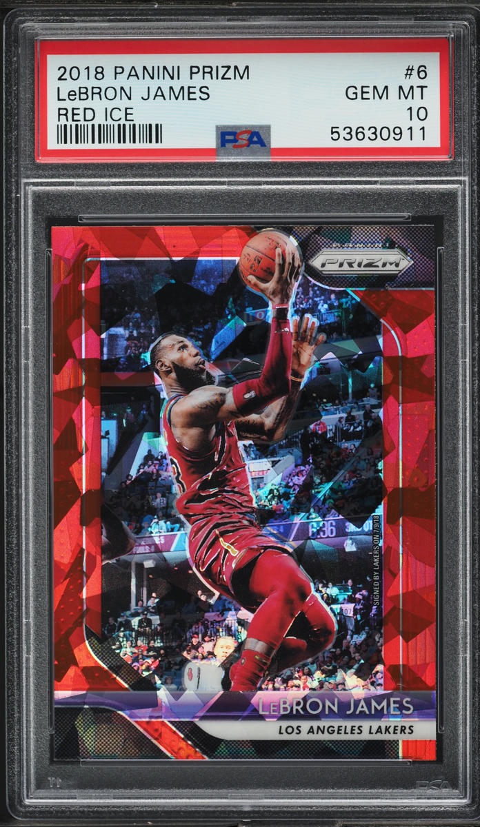 2018 Panini Prizm Red Ice LeBron James #6 PSA 10 GEM MINT