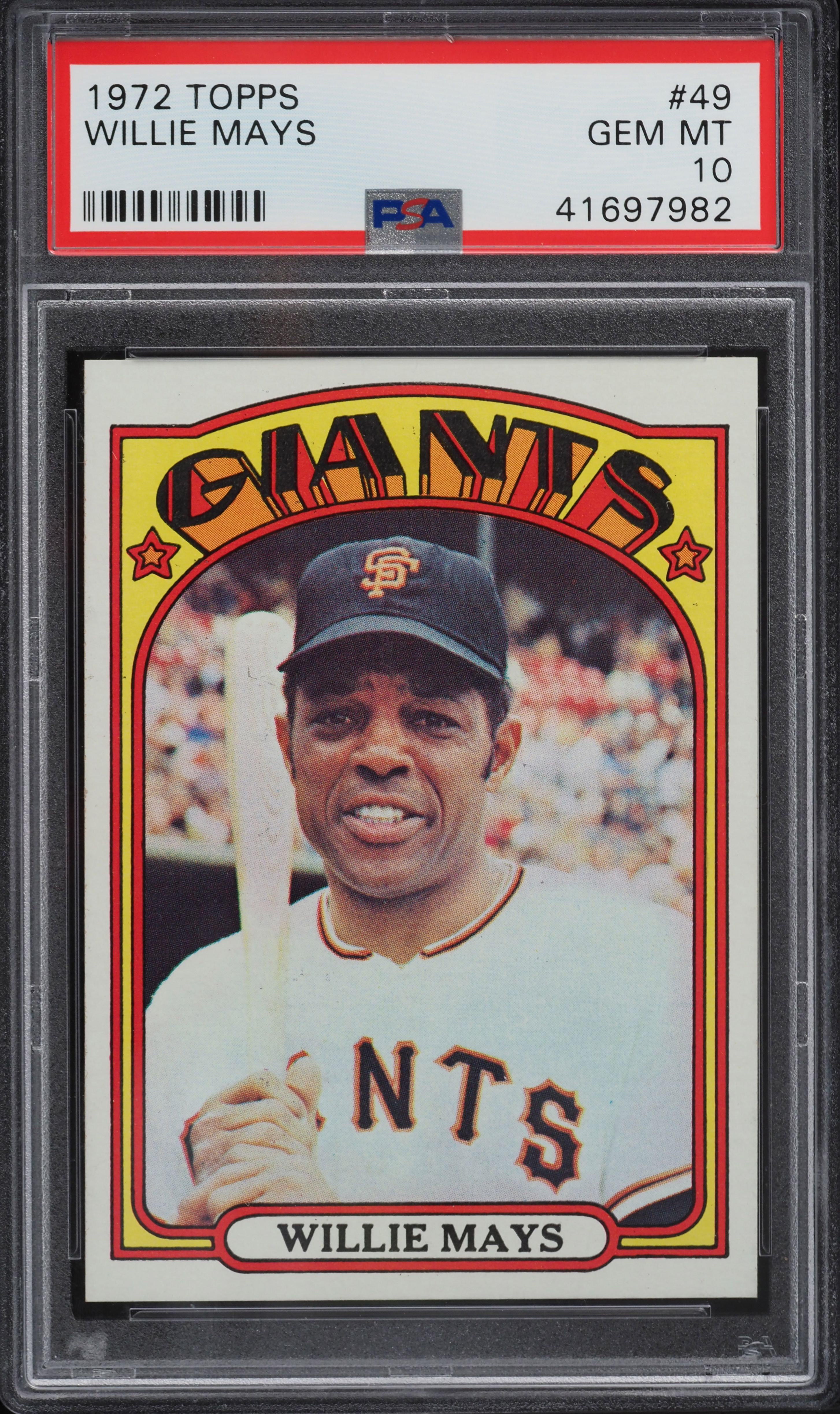 1972 Topps Willie Mays #49 PSA 10 GEM MINT