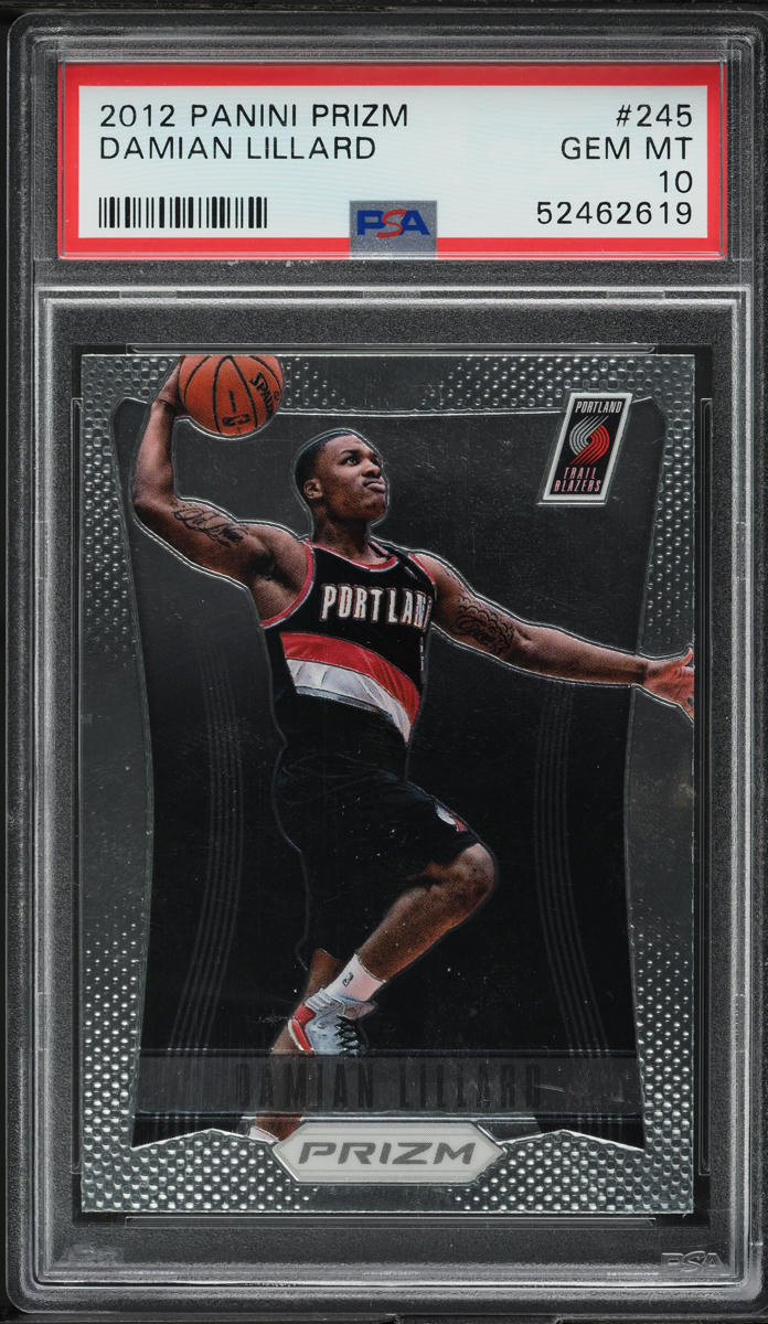 2012 Panini Prizm Damian Lillard ROOKIE #245 PSA 10 GEM MINT