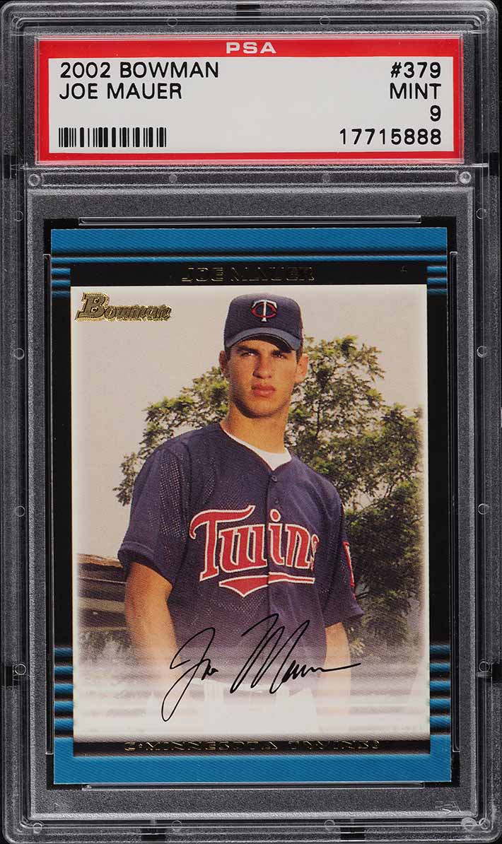 2002 Bowman Joe Mauer ROOKIE RC #379 PSA 9 MINT