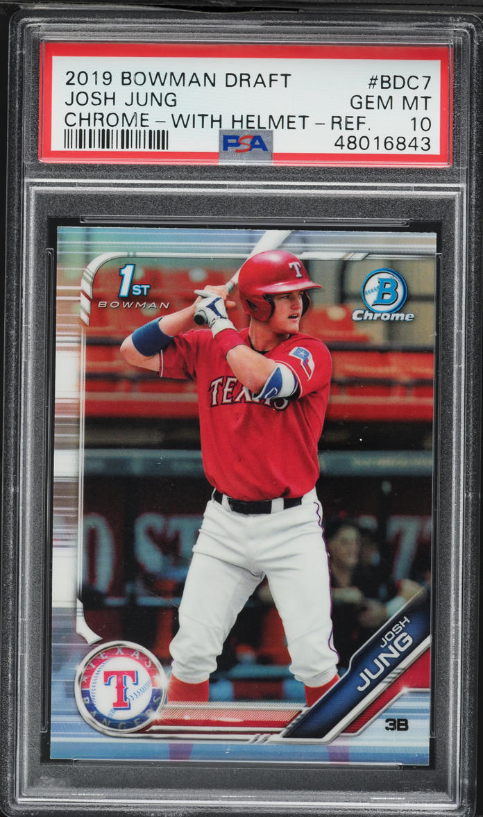2019 Bowman Chrome Draft Refractor Josh Jung PROSPECT #BDC-7 PSA 10 GEM MINT