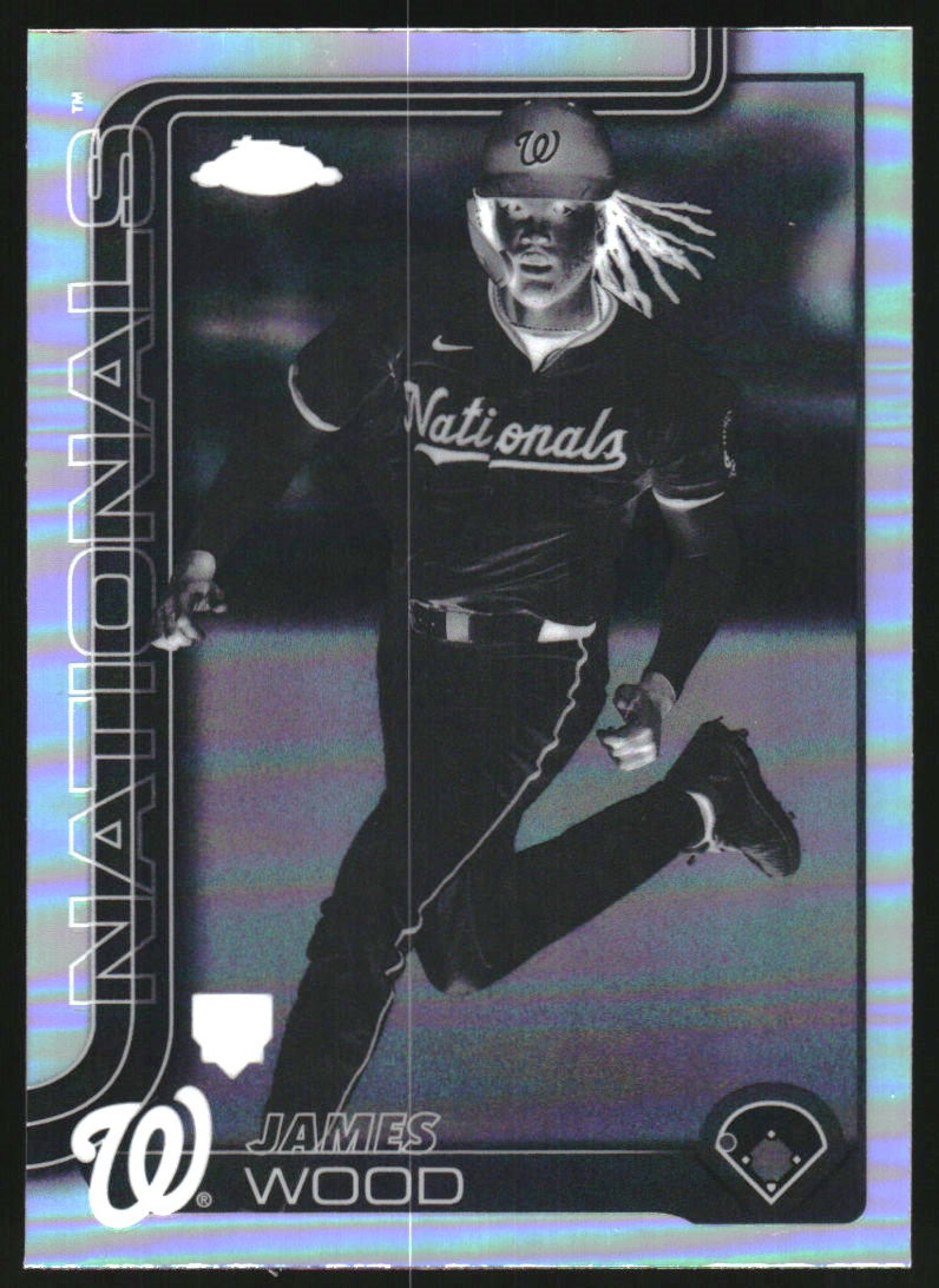 2025 Topps Chrome Negative Refractor #132 James Wood RC