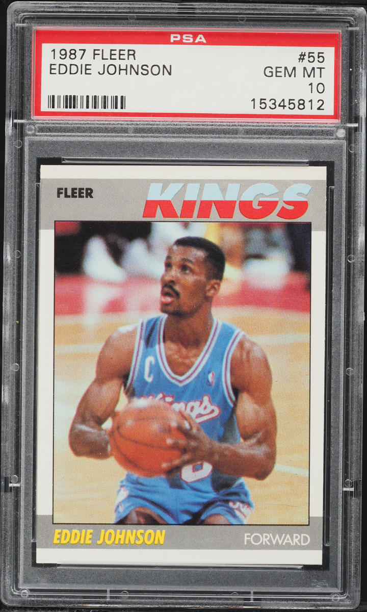 1987 Fleer Basketball Eddie Johnson #55 PSA 10 GEM MINT