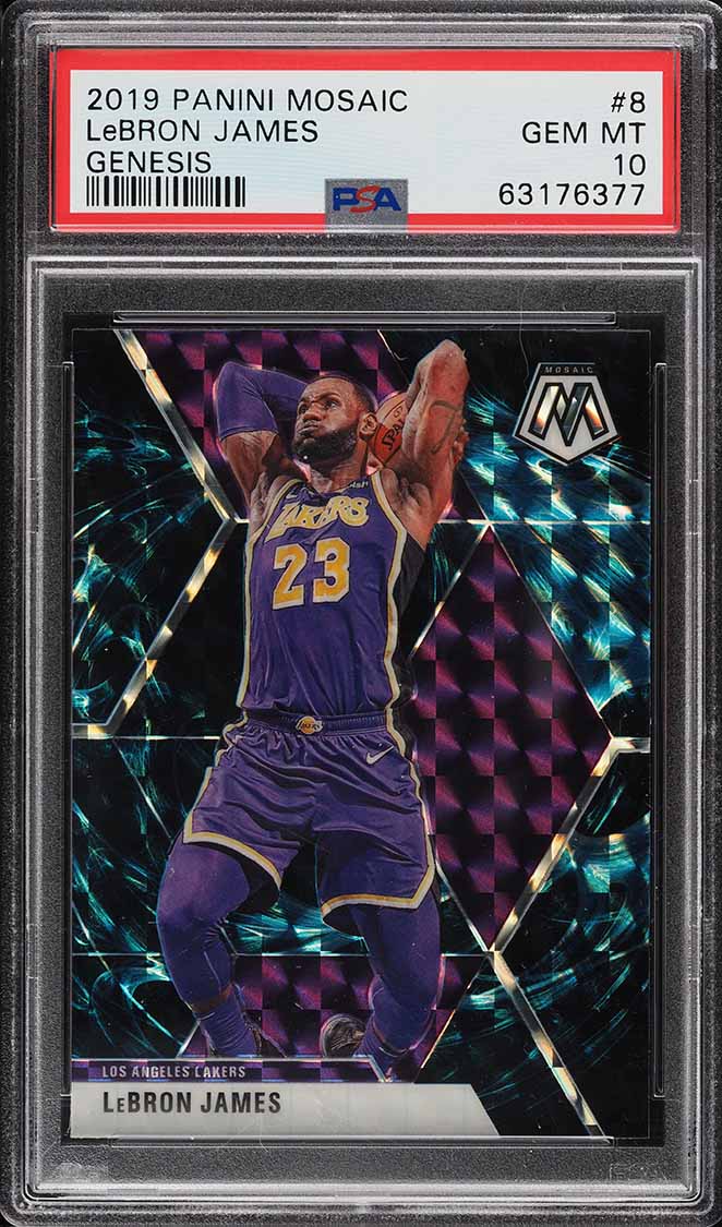 2019 Panini Mosaic Genesis LeBron James #8 PSA 10 GEM MINT