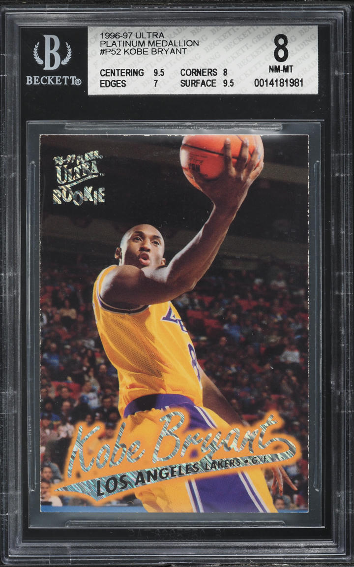 1996 Ultra Platinum Medallion Kobe Bryant ROOKIE #P52 BGS 8 NM-MT