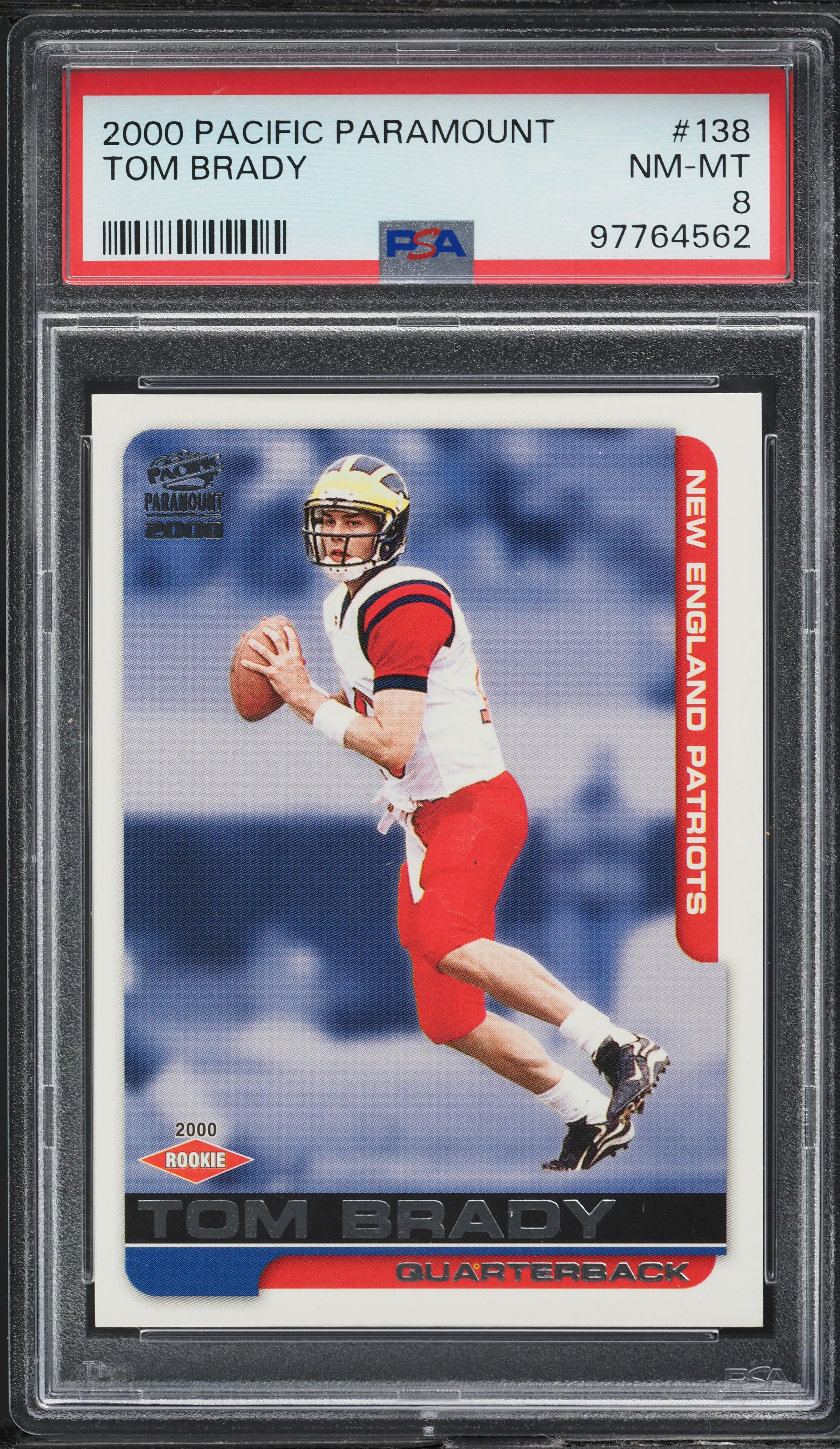 2000 Pacific Paramount Tom Brady ROOKIE #138 PSA 8 NM-MT