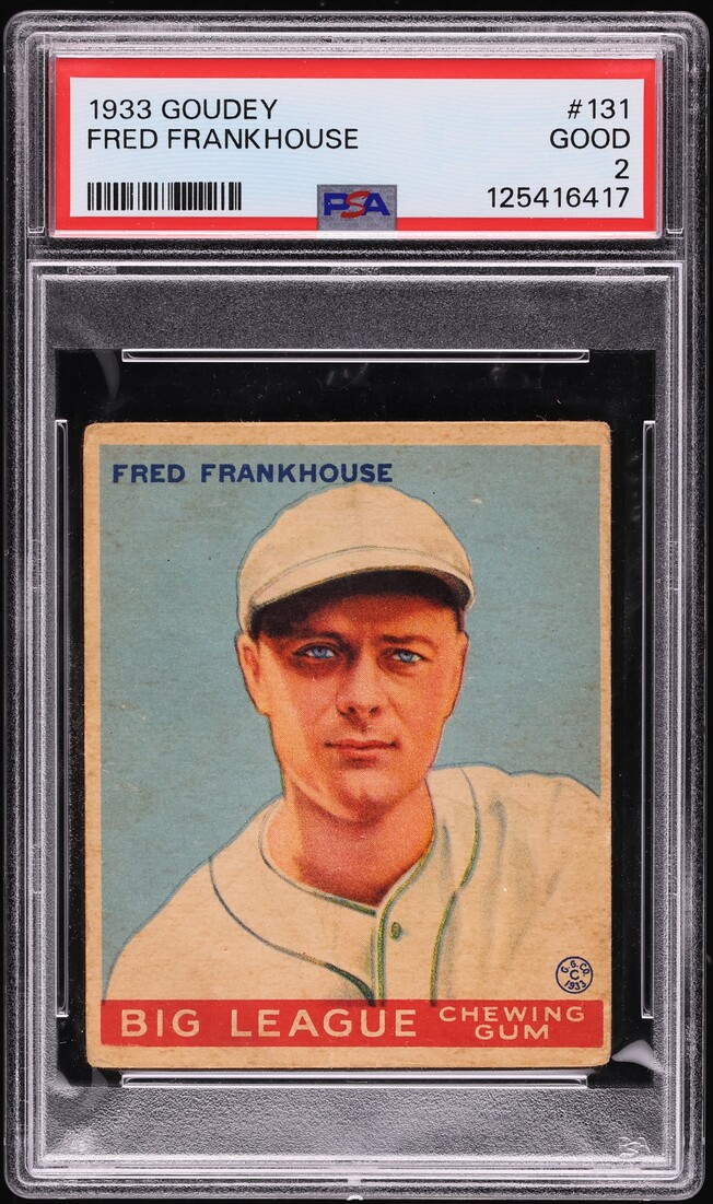 1933 Goudey Fred Frankhouse #131 PSA 2 GD