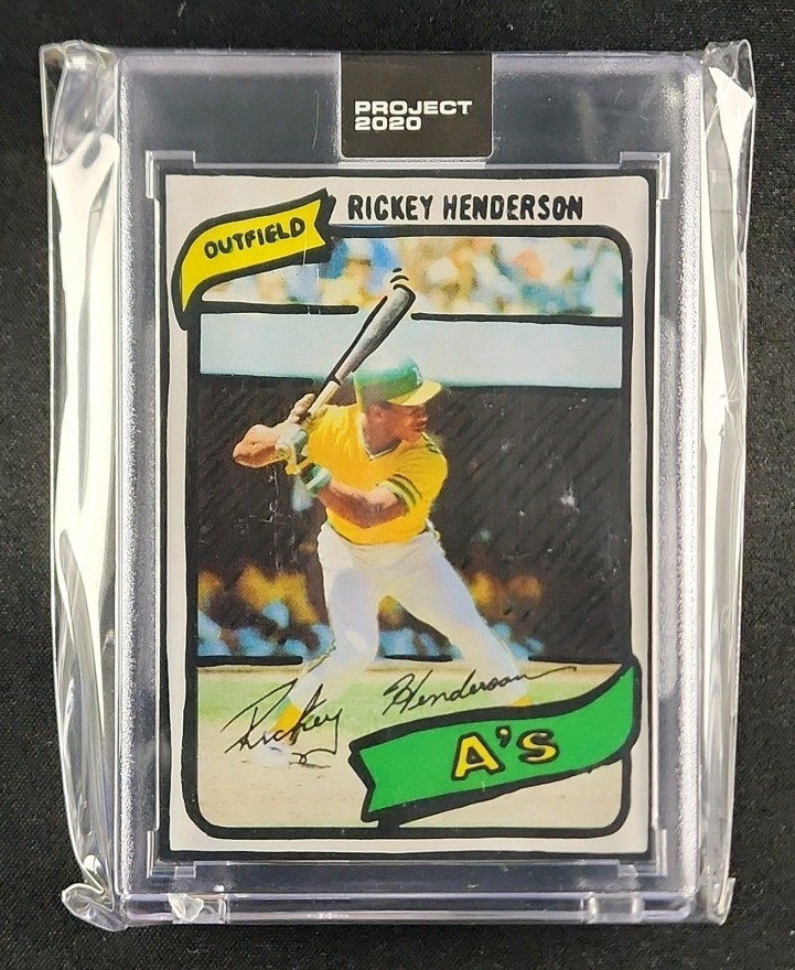 2020 Topps Project 2020 By Joshua Vides Rickey Henderson #14 MBA AUTH