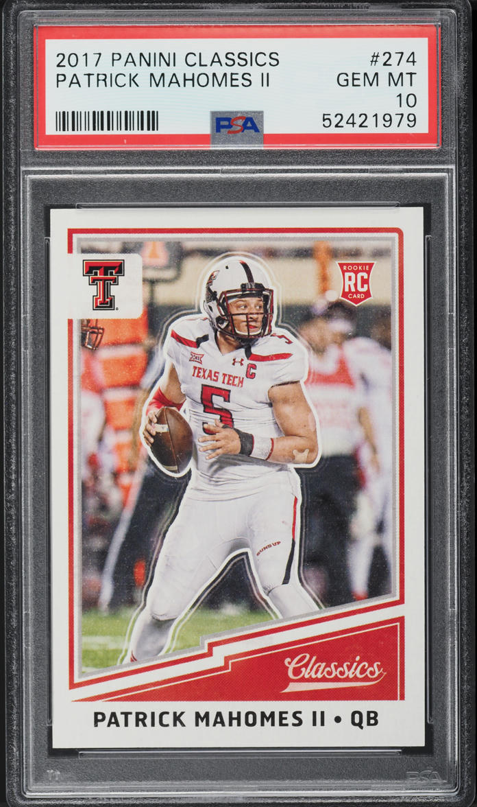 2017 Panini Classics Patrick Mahomes II ROOKIE #274 PSA 10 GEM MINT