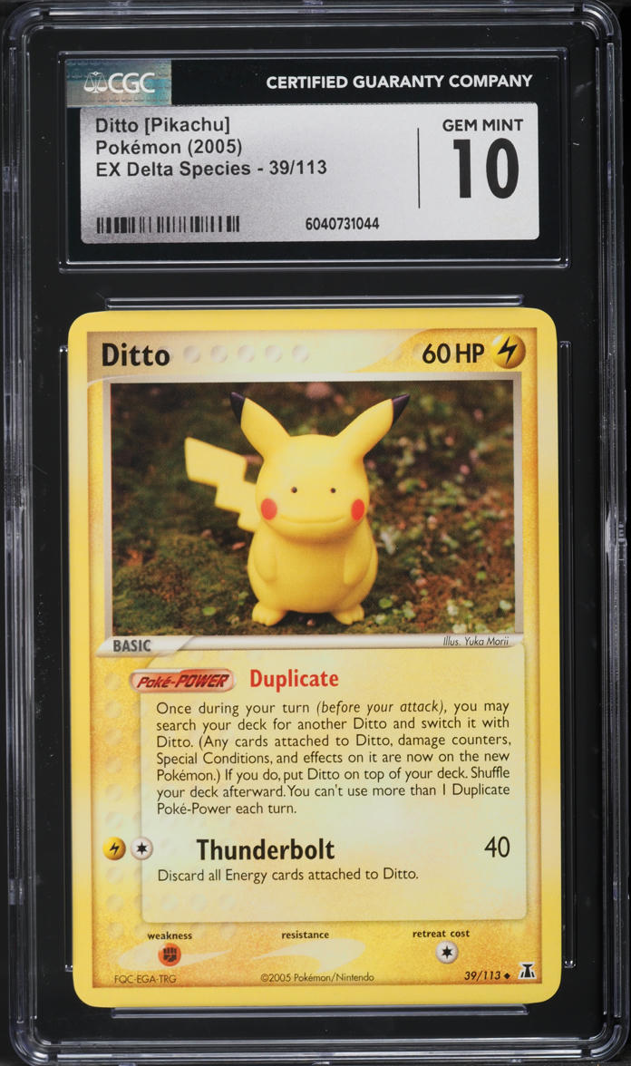 2005 Pokemon EX Delta Species Ditto [Pikachu] #39 CGC 10 GEM MINT