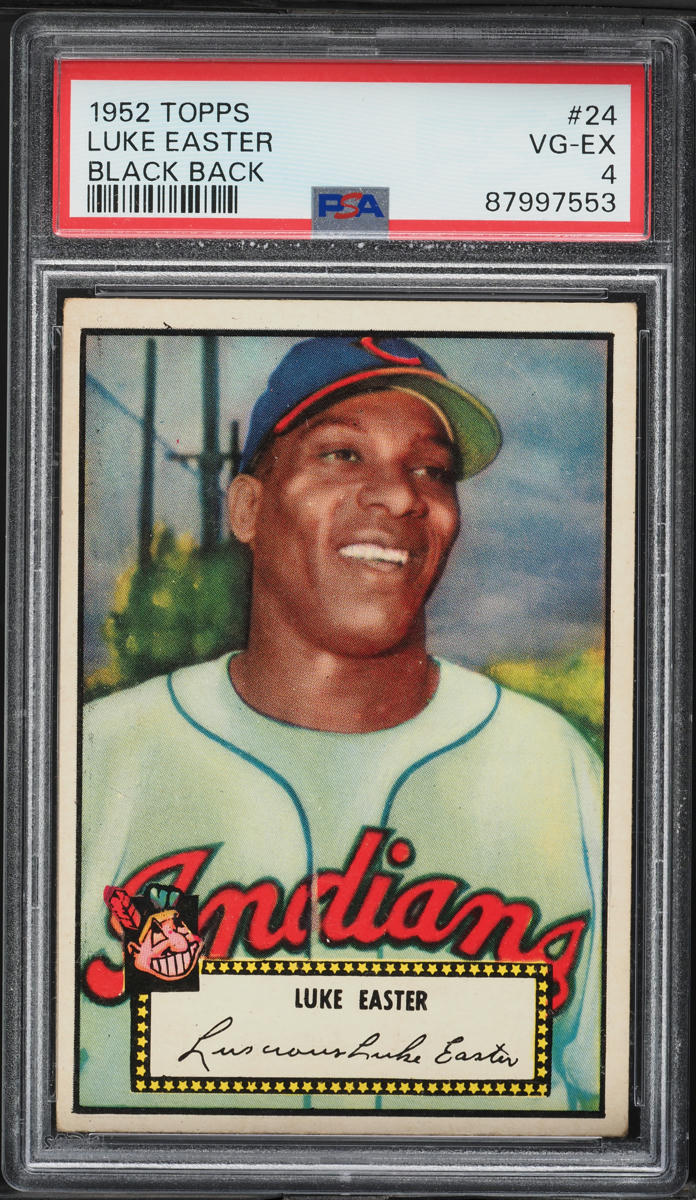 1952 Topps Luke Easter BLACK BACK #24 PSA 4 VGEX
