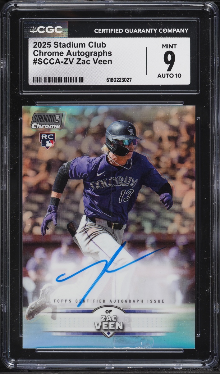 Zac Veen #SCCA-ZV 2025 Stadium Club Baseball Chrome Autographs