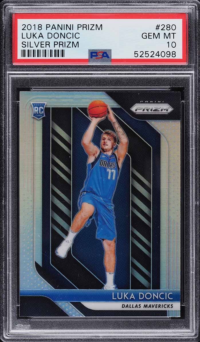 2018 Panini Prizm Silver Prizms Luka Doncic ROOKIE RC #280 PSA 10 GEM MINT