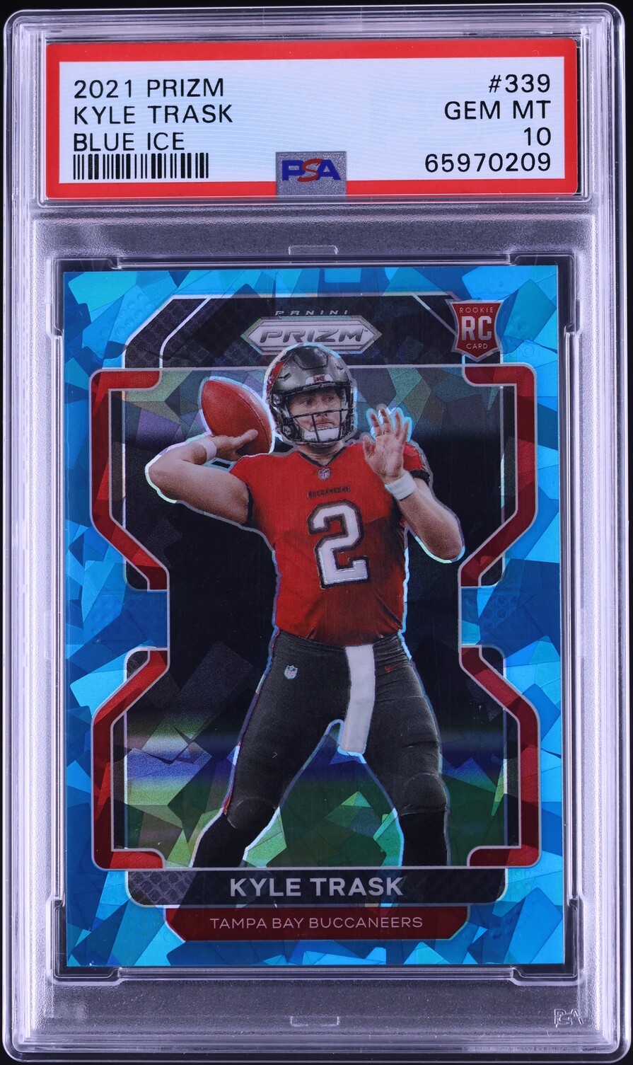2021 Panini Prizm Blue Ice Kyle Trask ROOKIE /99 #339 PSA 10 GEM MINT