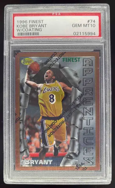 1996-97 Topps Finest Bronze With Coating #74 Kobe Bryant RC PSA 10