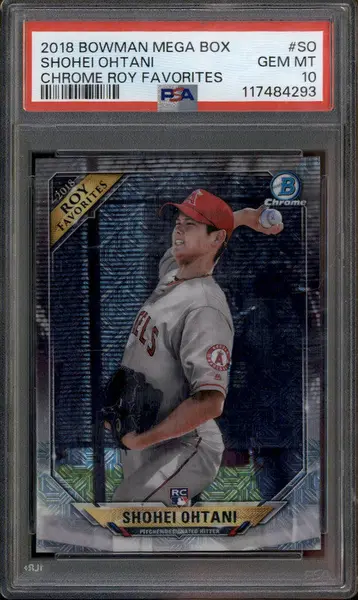 2018 Bowman Chrome Mega Box ROY Favorites #SO Shohei Ohtani RC PSA 10