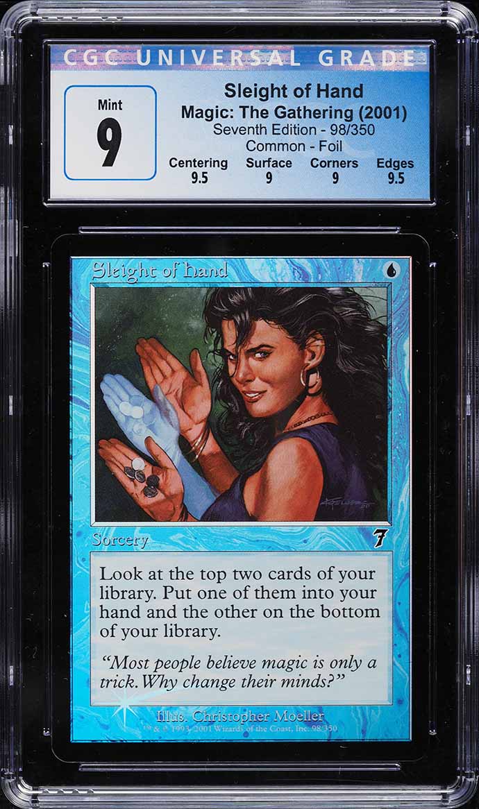 2001 Magic The Gathering MTG Seventh Edition Foil Sleight Of Hand #98 CGC 9 MINT