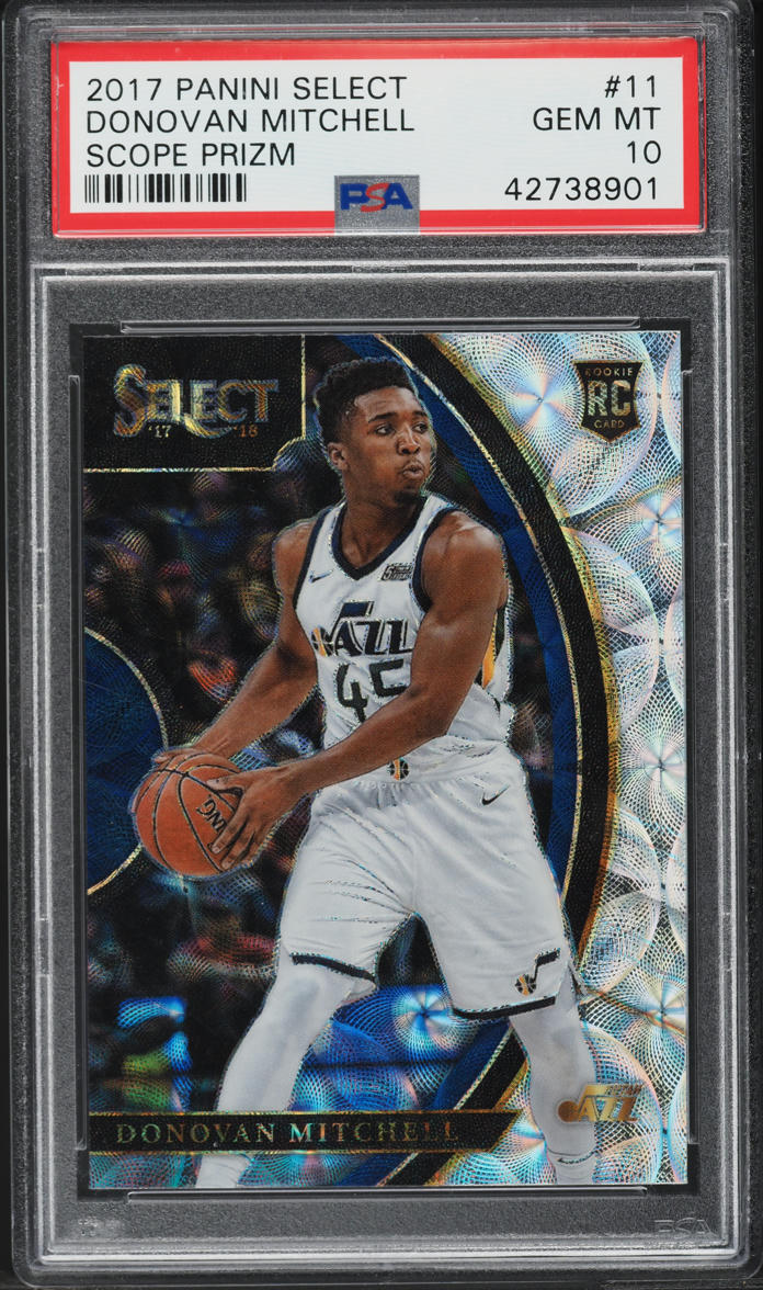 2017 Select Scope Prizm Donovan Mitchell ROOKIE #11 PSA 10 GEM MINT