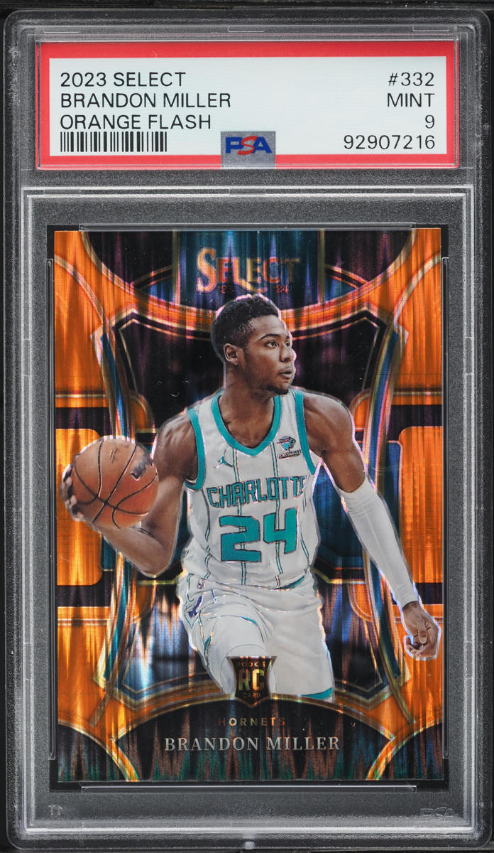2023 Select Mezzanine Orange Flash Brandon Miller ROOKIE #332 PSA 9 MINT