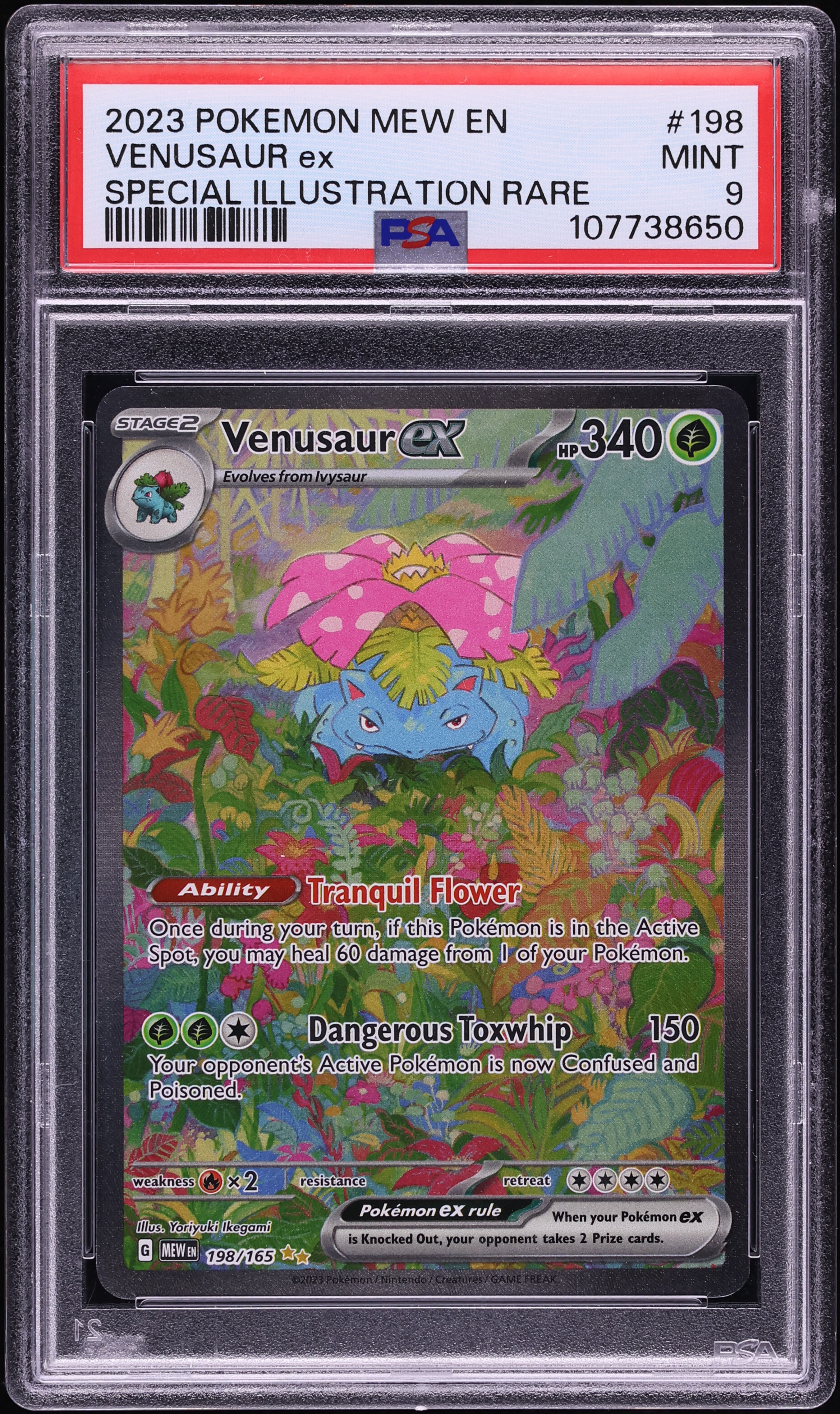 2023 Pokemon Scarlet & Violet 151 SIR Venusaur Ex #198 PSA 9 MINT
