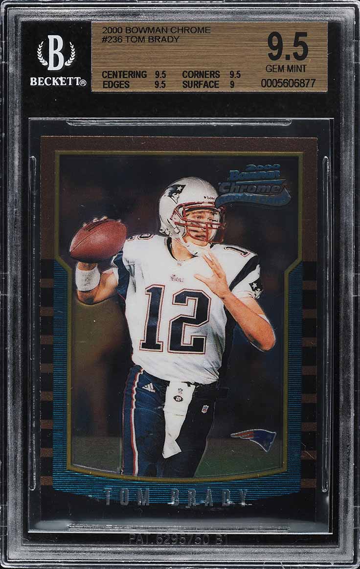 2000 Bowman Chrome Tom Brady ROOKIE #236 BGS 9.5 GEM MINT