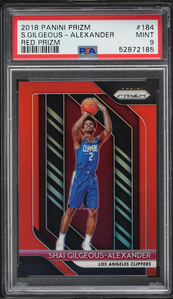 2018 Panini Prizm Red Shai Gilgeous-Alexander ROOKIE /299 #184 PSA 9 MINT