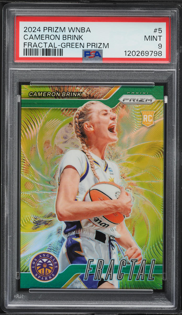 2024 Panini Prizm WNBA Fractal Green Cameron Brink ROOKIE #5 PSA 9 MINT