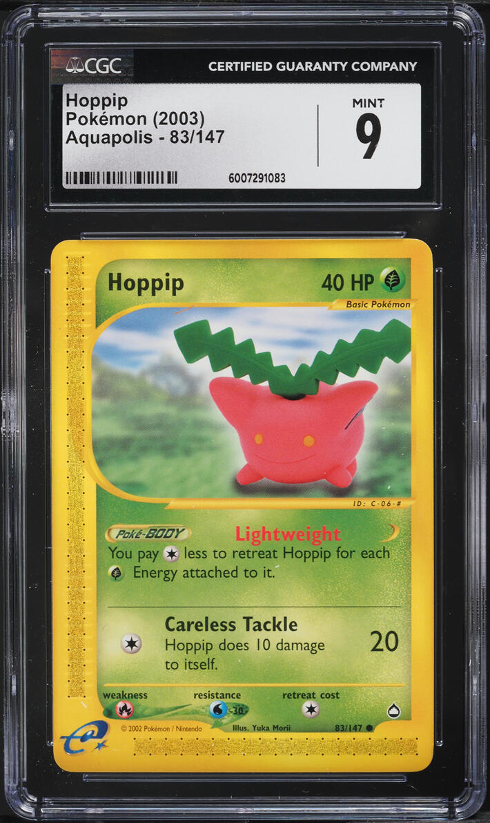 2003 Pokemon Aquapolis Hoppip #83 CGC 9 MINT