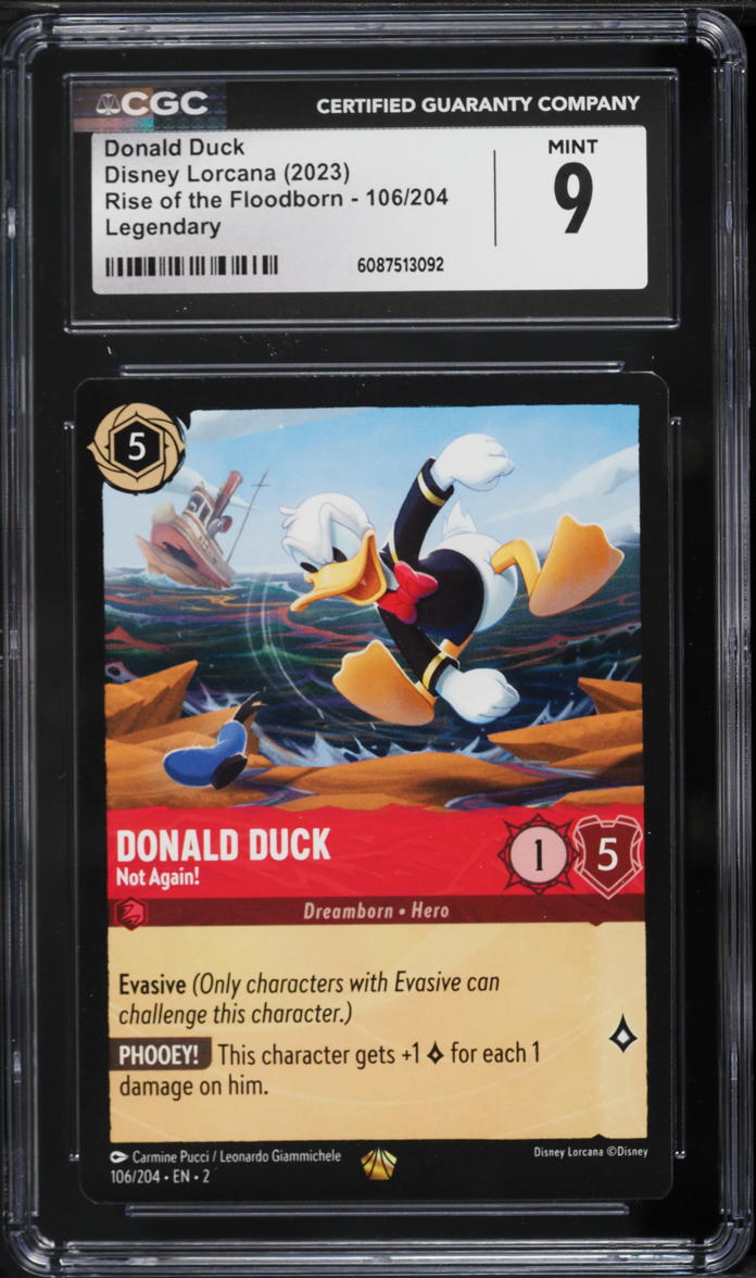 2023 Disney Lorcana Rise Of The Floodborn Donald Duck #106 CGC 9 MINT