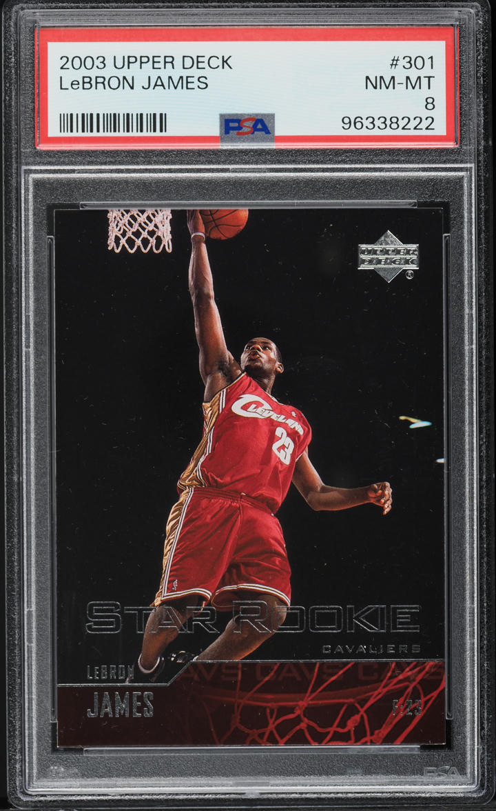 2003 Upper Deck Basketball LeBron James ROOKIE #301 PSA 8 NM-MT