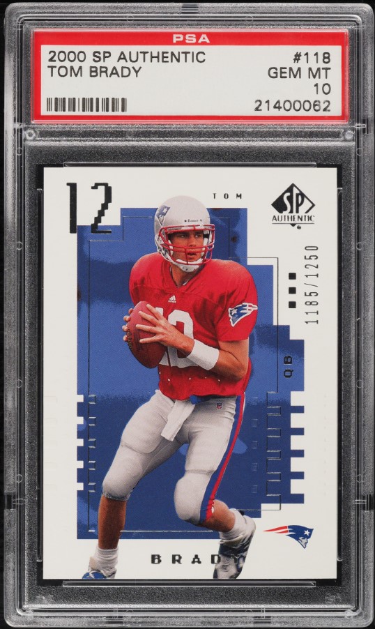 2000 SP Authentic Tom Brady ROOKIE /1250 #118 PSA 10 GEM MINT