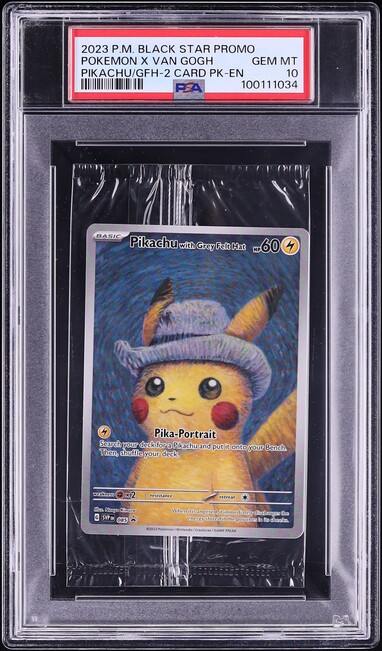 2023 Pokemon SV Black Star Promo Van Gogh Pikachu With Grey Felt Hat #85 PSA 10