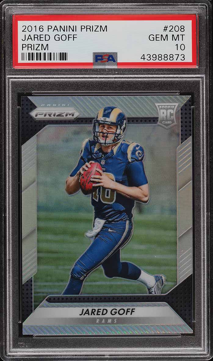 2016 Panini Prizm Silver Prizms Jared Goff ROOKIE #208 PSA 10 GEM MINT