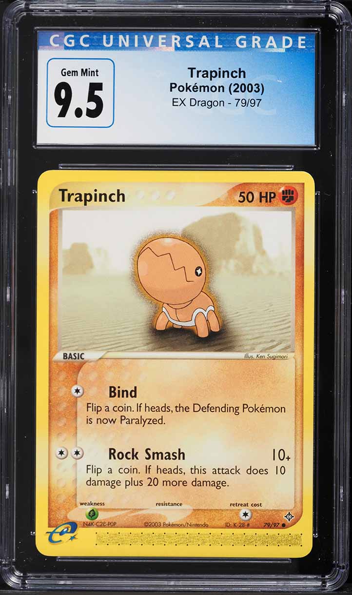 2003 Pokemon EX Dragon Trapinch #79 CGC 9.5 GEM MINT