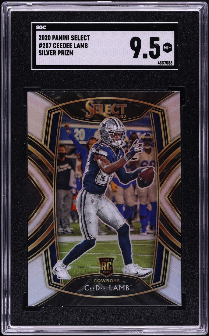 2020 Select Club Level Silver Prizm CeeDee Lamb ROOKIE #257 SGC 9.5 MINT+