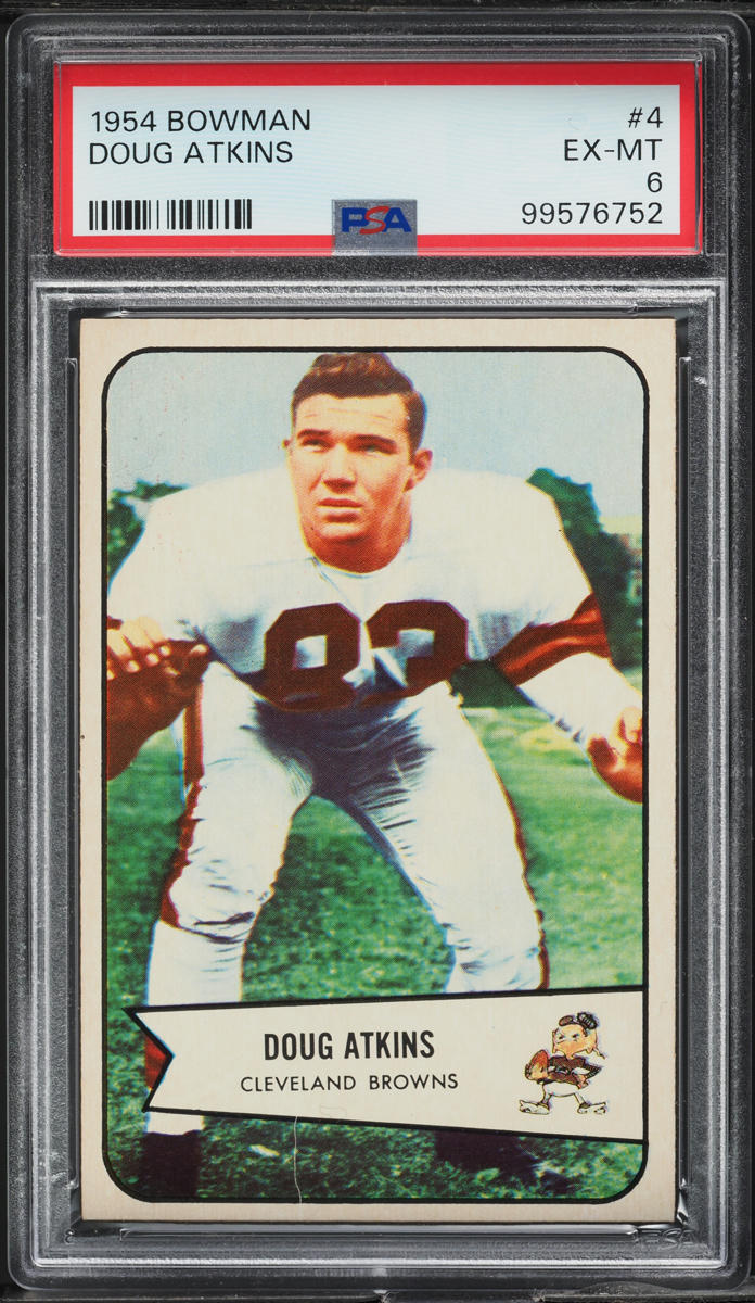 1954 Bowman Football Doug Atkins ROOKIE #4 PSA 6 EXMT