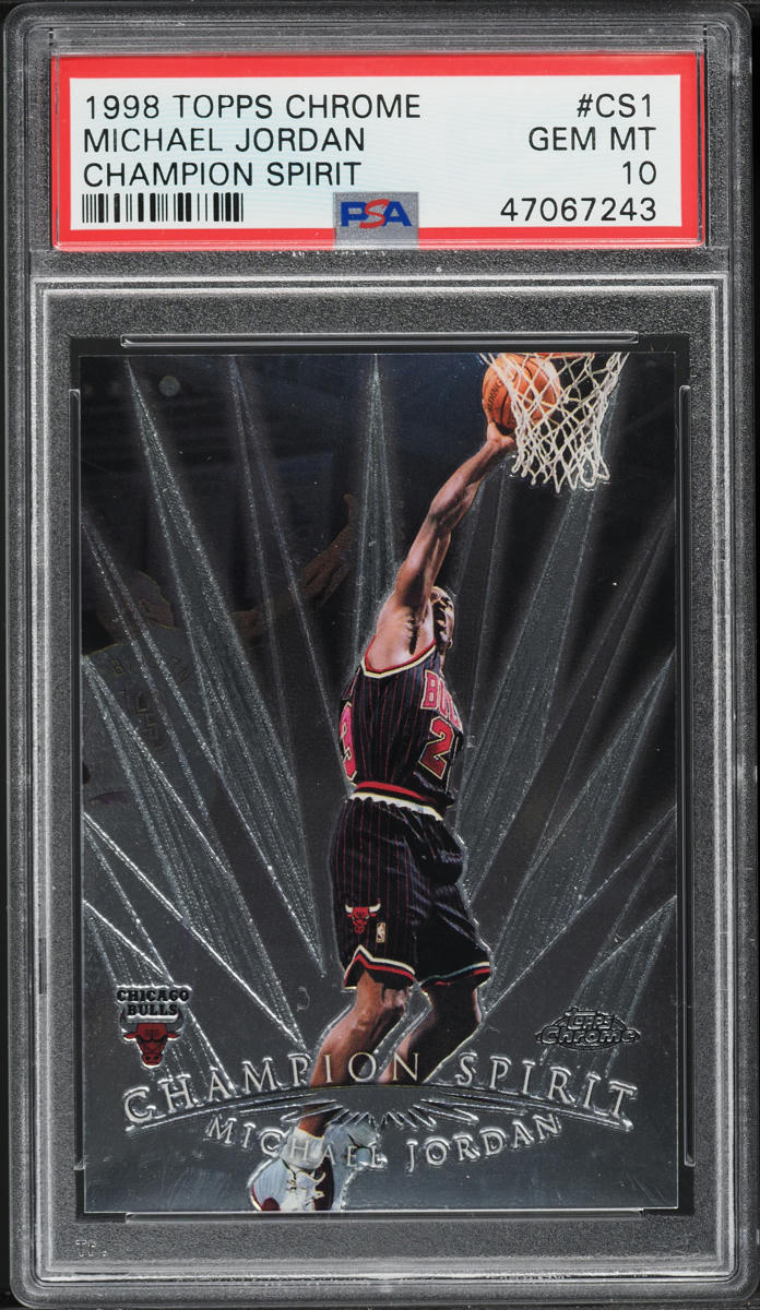 1998 Topps Chrome Champion Spirit Michael Jordan #CS1 PSA 10 GEM MINT