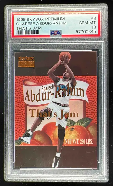 1998-99 Skybox x Premium That's Jam #3 TJ Shareef Abdur-Rahim PSA 10