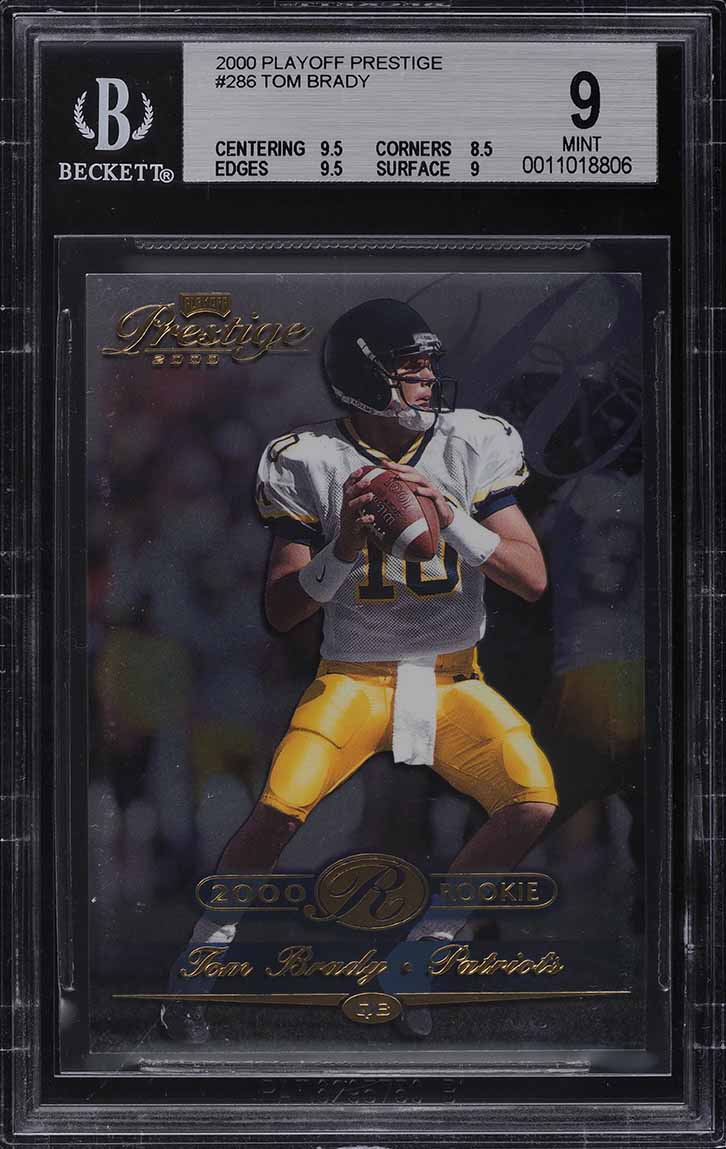2000 Playoff Prestige Tom Brady ROOKIE RC /2500 #286 BGS 9 MINT
