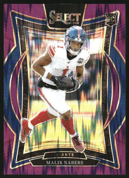 2024 Panini Select Concourse Purple Prizm Shock #29 Malik Nabers RC /360