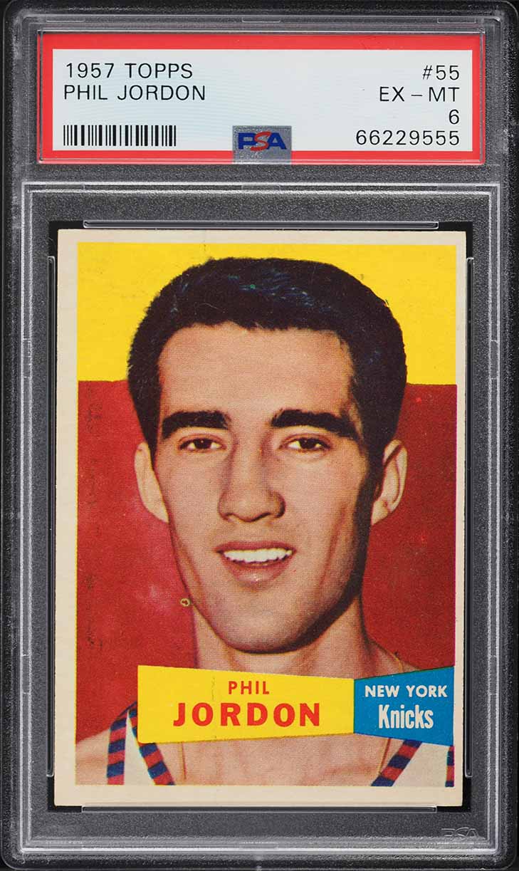 1957 Topps Basketball Phil Jordon #55 PSA 6 EXMT