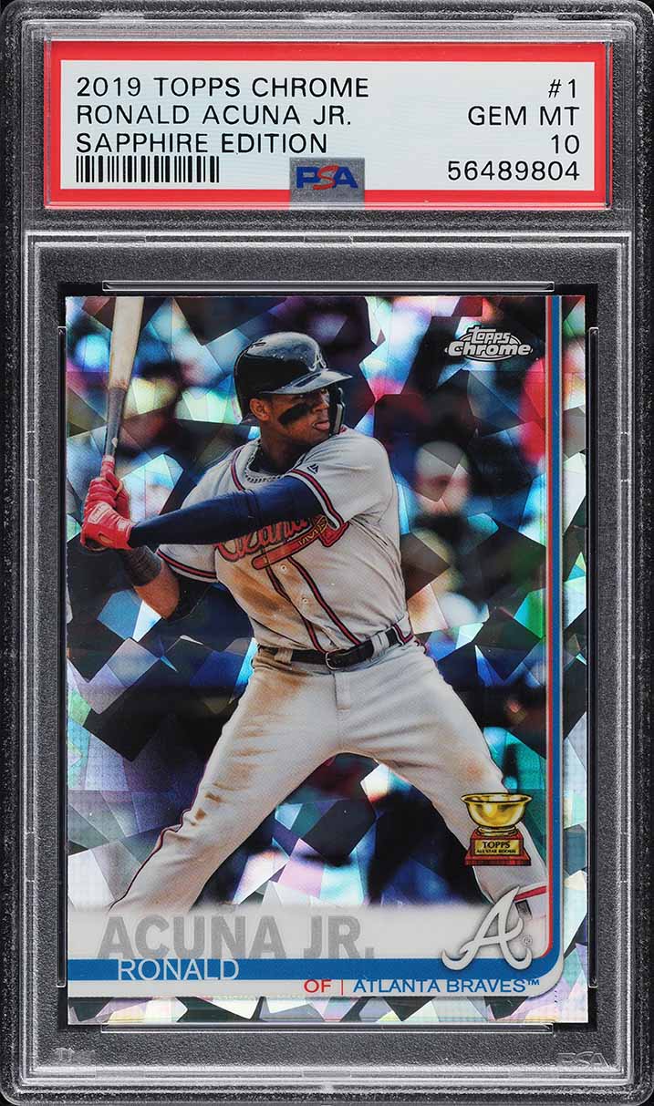 2019 Topps Chrome Sapphire Ronald Acuna Jr. #1 PSA 10 GEM MINT