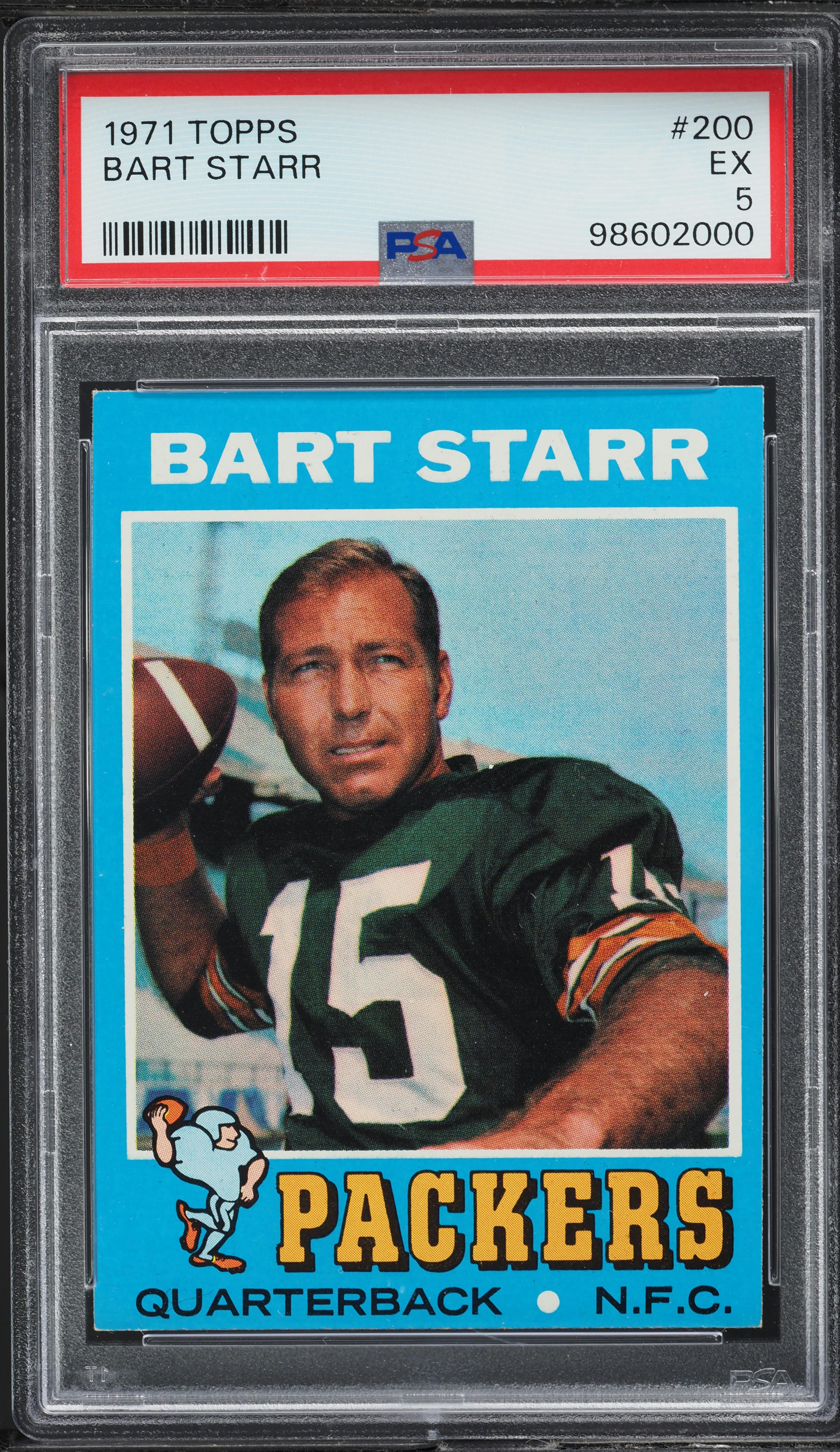 1971 Topps Football Bart Starr #200 PSA 5 EX