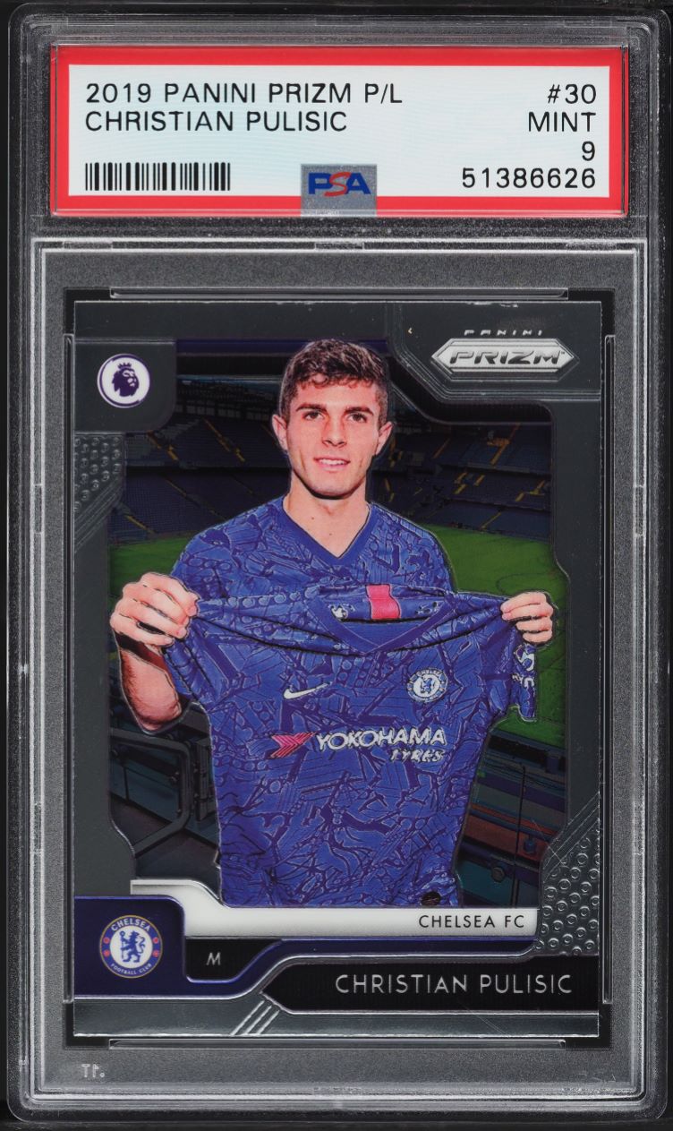 2019 Panini Prizm Premier League Christian Pulisic #30 PSA 9 MINT